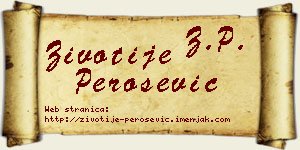 Životije Perošević vizit kartica